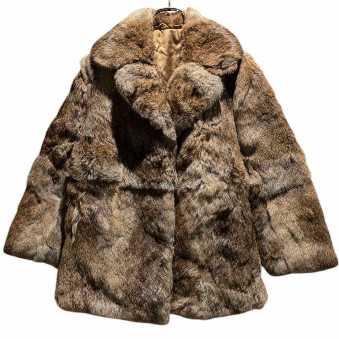 VINTAGE - 希少 上質 ナチュラルラビットファー 毛皮コート 11号