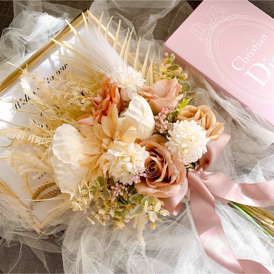 アーティフィシャルフラワー ウェディングブーケ＆ブートニア 結婚式