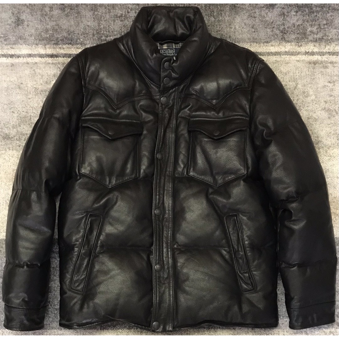 超スペシャル 黄金期 最高傑作 90s ラルフローレン レザーダウン