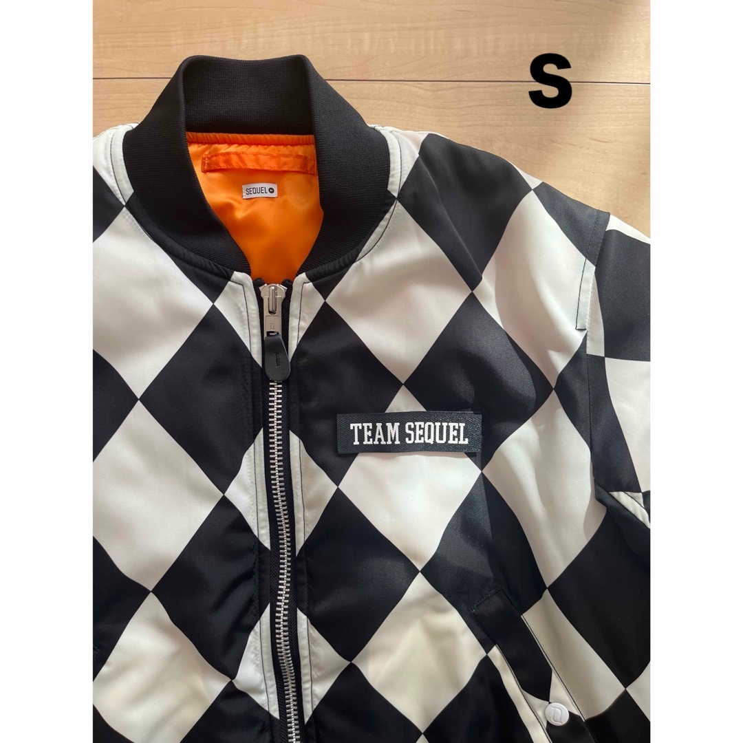 SEQUEL - SEQUEL MA-1 ジャケット S ダイヤ柄 シークエル fragmentの