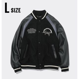 UNDERCOVER サテンスタジャン FLOWERNOISE刺繍/BLACK