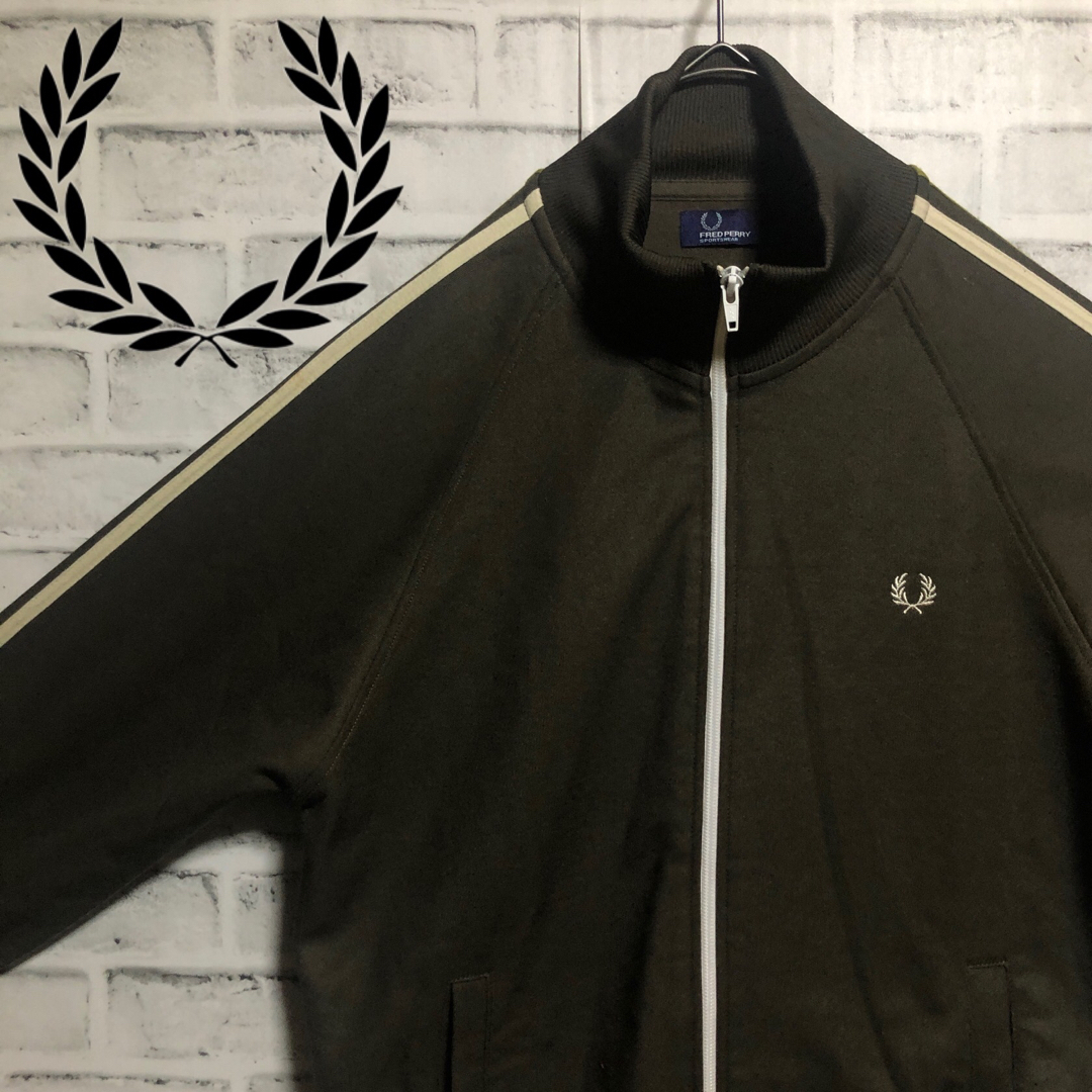 FRED PERRY - Fred Perry⭐️トラックジャケット S 刺繍月桂樹 カーキ