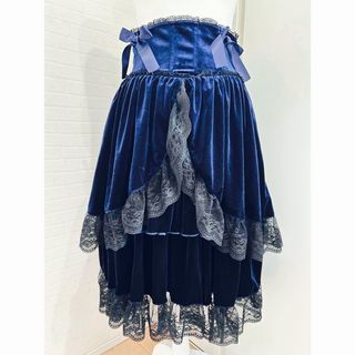 メタモルフォーゼ ラッセルレース スカート スワン刺繍