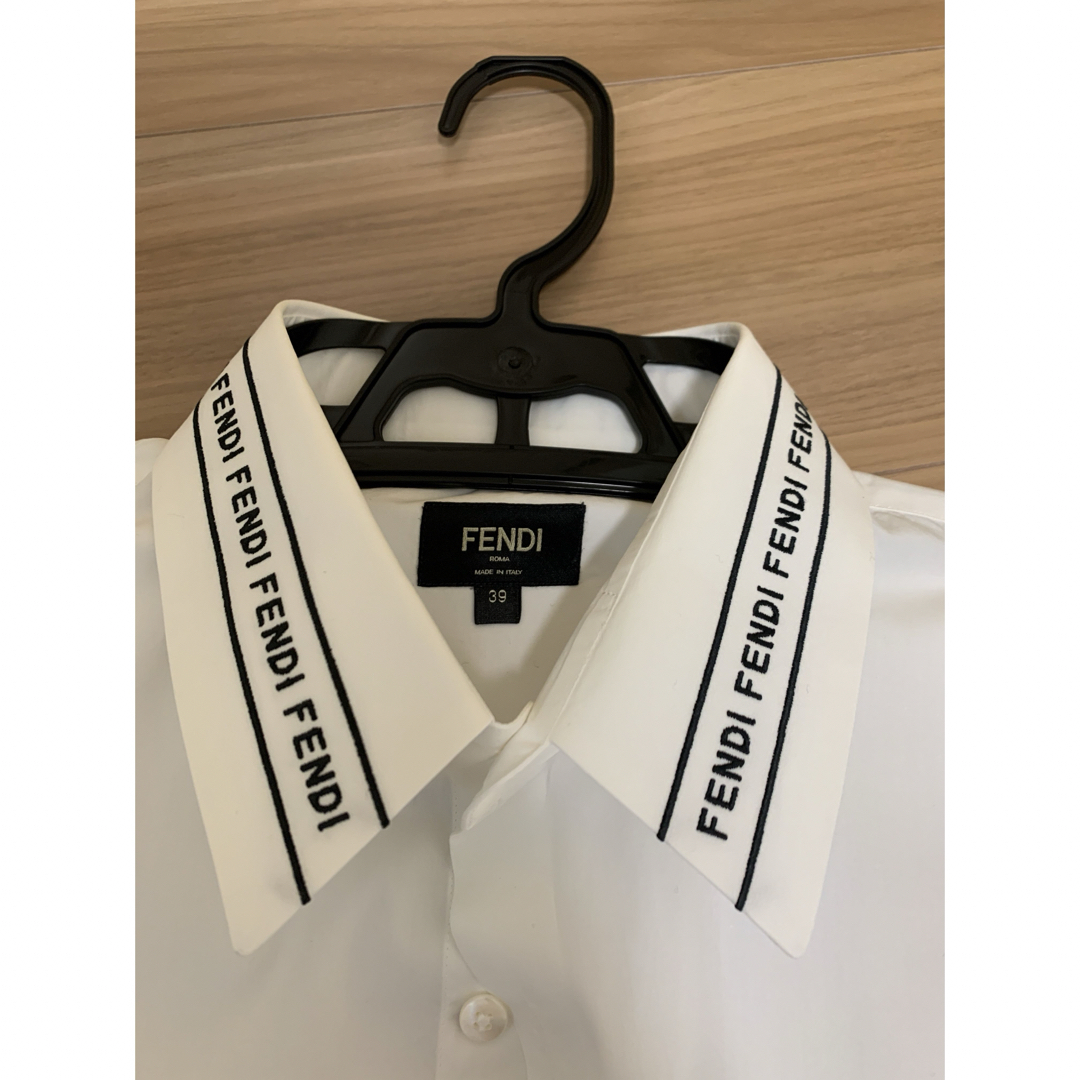 FENDI - サイズ39 FENDI フェンディ カラーテープロゴ 長袖シャツ 刺繍