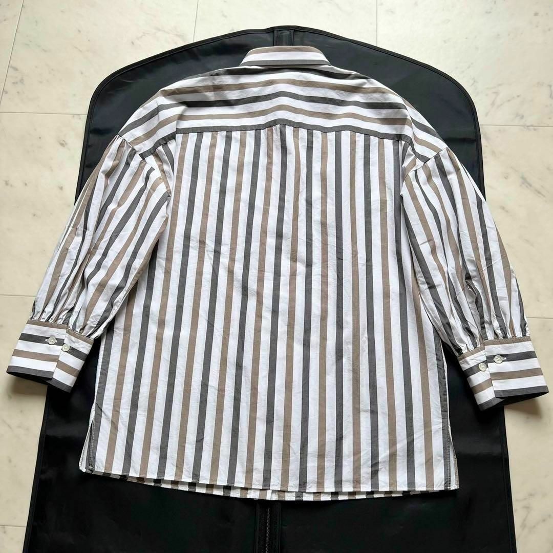 極美品】ブルネロクチネリ長袖ボウタイトップスモニーレグレーSサイズ