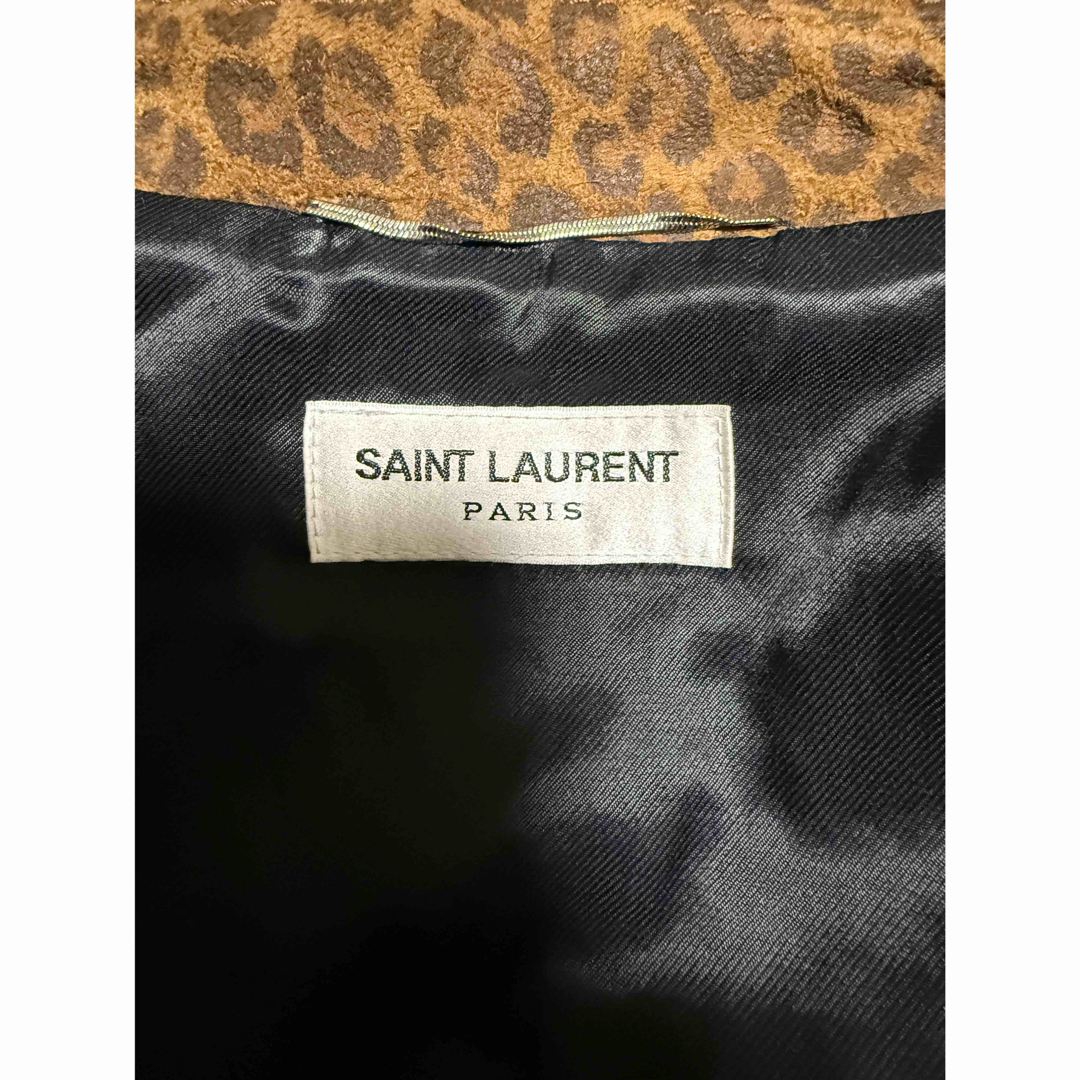 SAINT LAURENT - サンローラン レオパード スエード レザー ジャケット