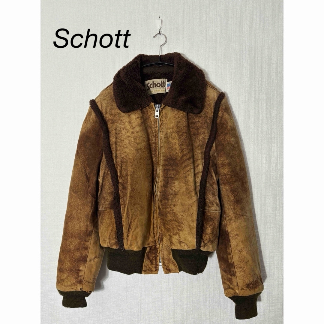 schott - Schott 70S 白タグ USA製 ムートンジャケットの通販 by
