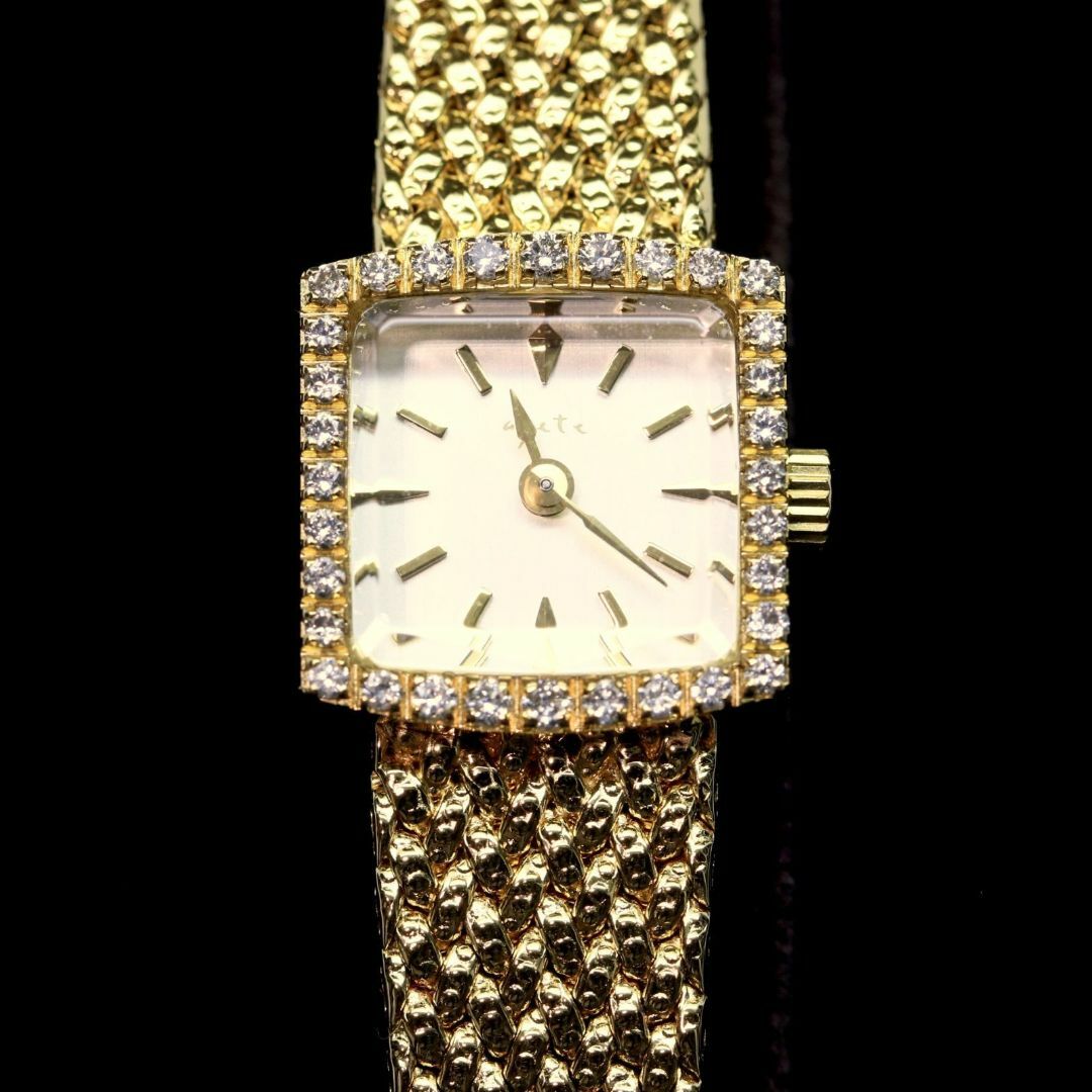 agete - 美品 アガット ダイヤ 0.23ct ジュエリーウォッチ /24-2963箱
