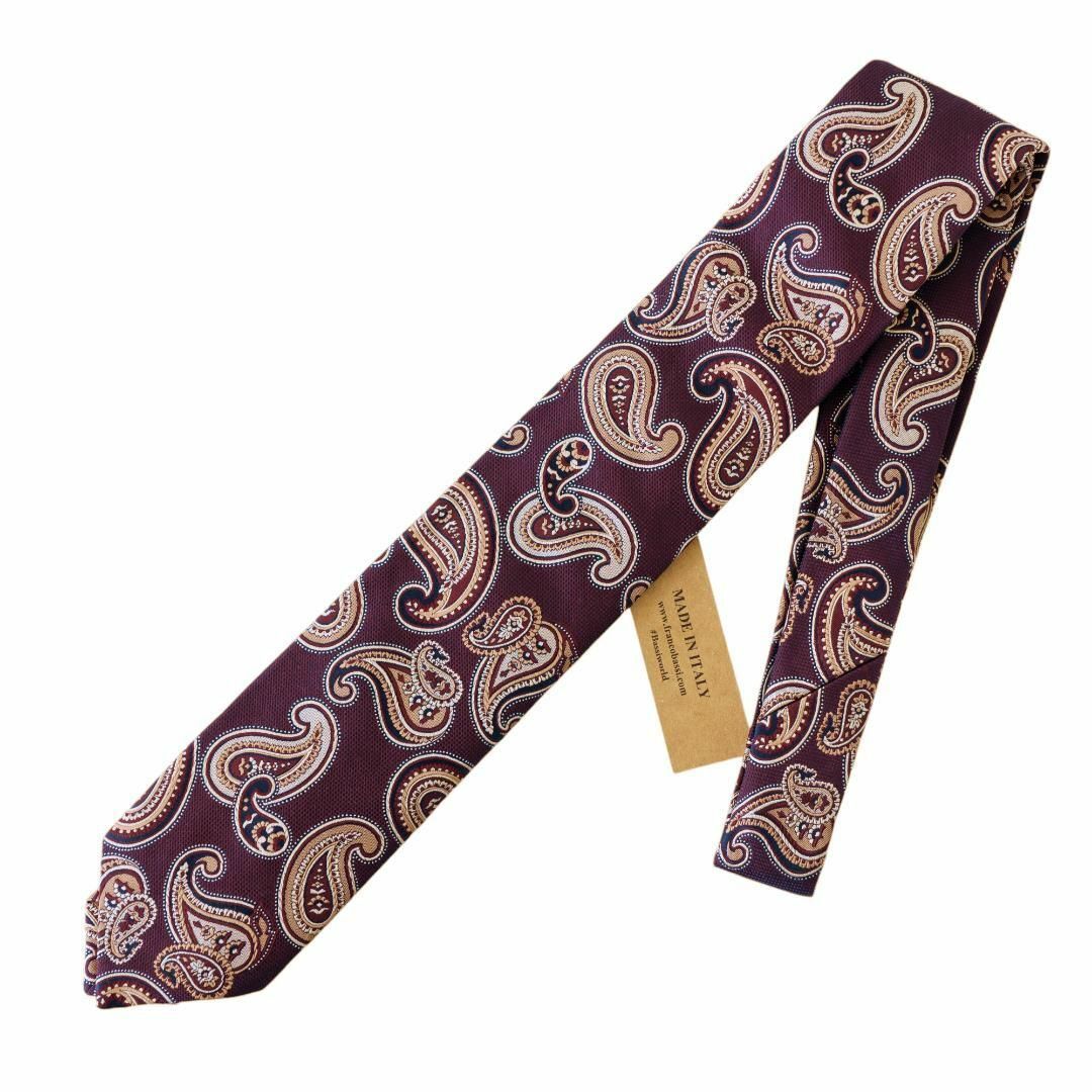 FRANCO BASSI - イタリア製・フランコバッシ ペイズリー ネクタイ