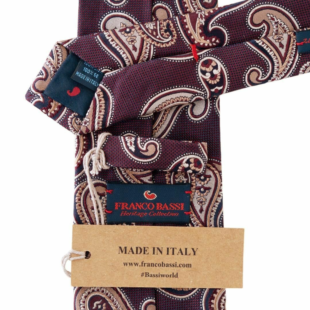 FRANCO BASSI - イタリア製・フランコバッシ ペイズリー ネクタイ