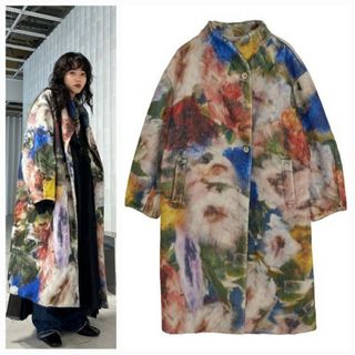Ameri VINTAGE - Ameri♡ UND TEXTURE ART FLOWER SHAGGY コートの通販