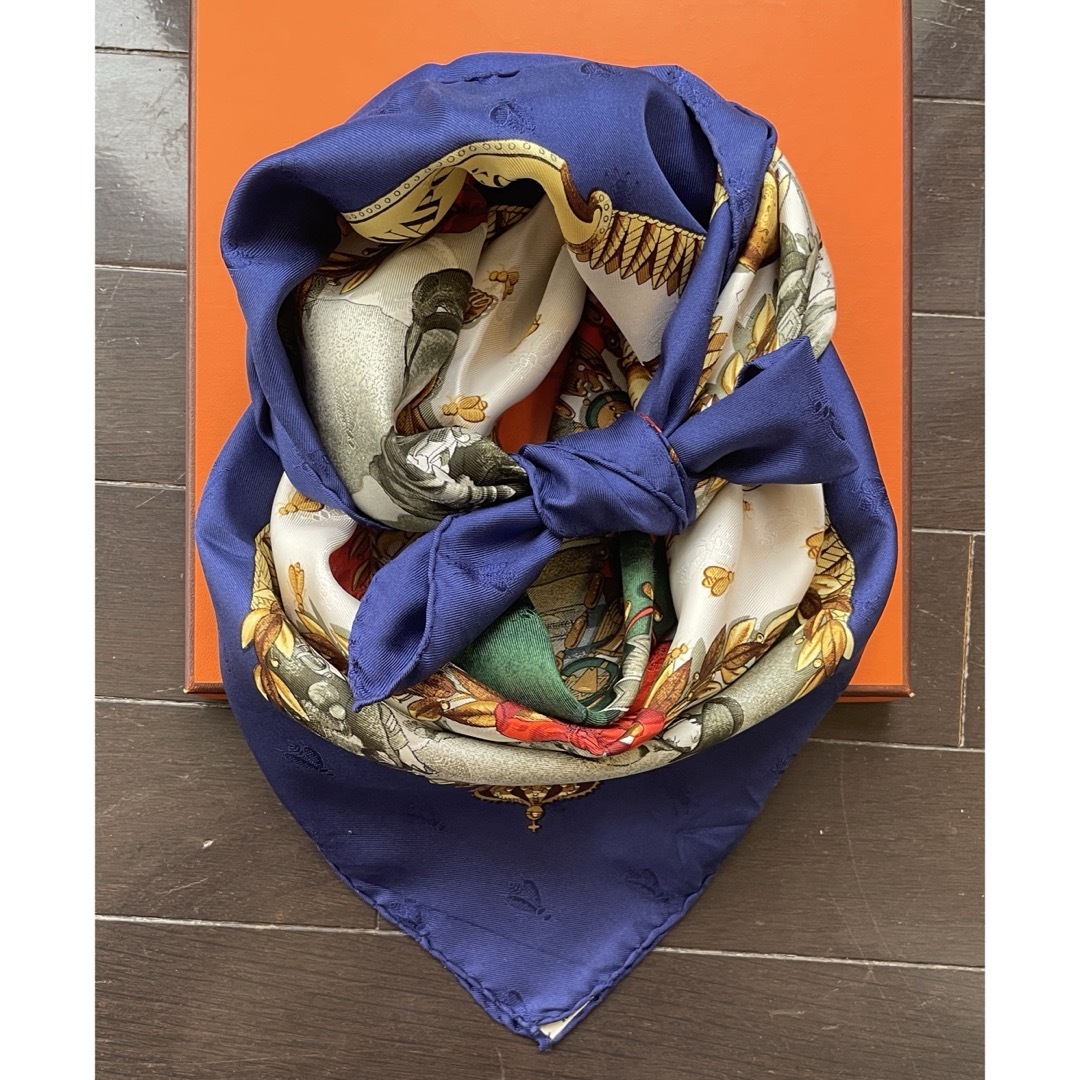 HERMESエルメスカレ45AMOURS 愛 シルクスカーフ フラワー美品 美品