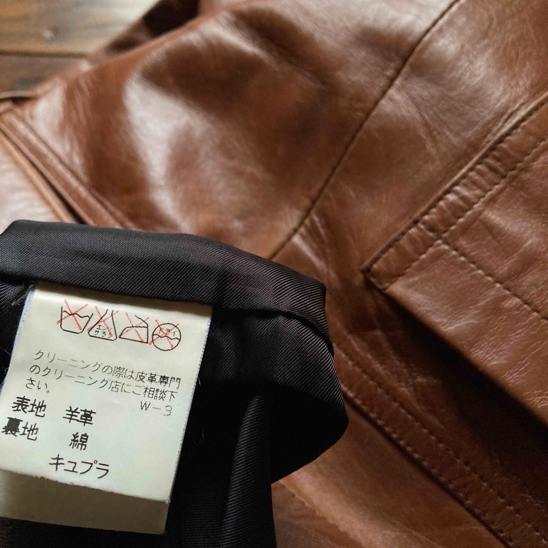希少！90s 羊革 レザーパンツ ハーフパンツ ブラウン オールド