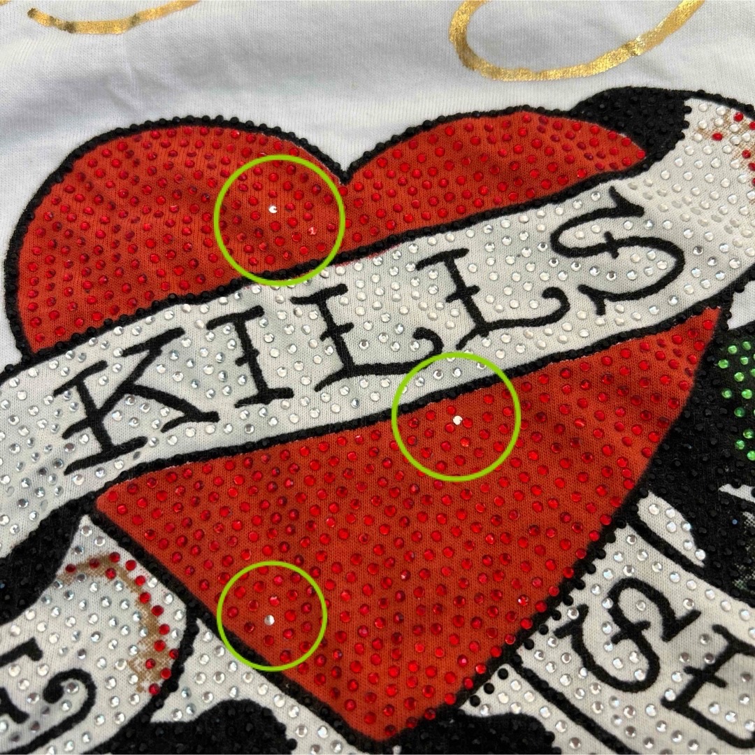 Ed Hardy - Ed Hardy エドハーディー ラインストーン Tシャツ スカル