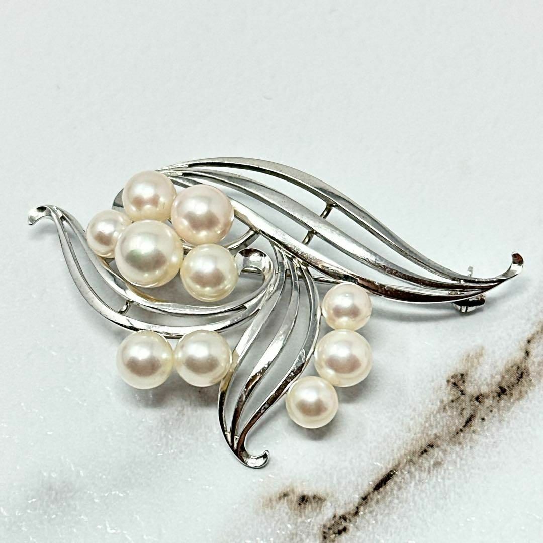 x24 ミキモト⁄MIKIMOTO 本真珠 パール シルバー ブローチ ヴィンテージ