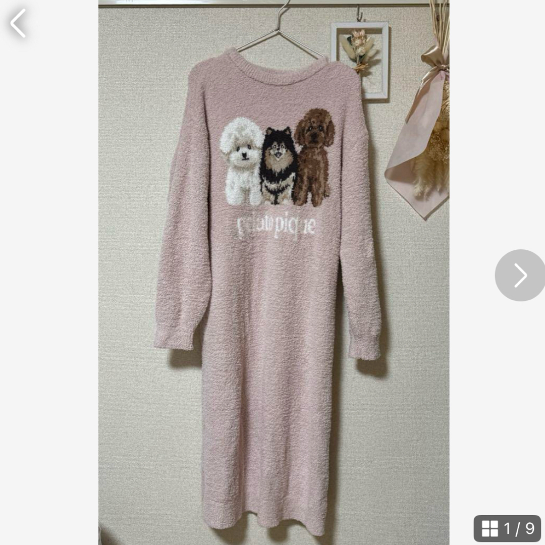 gelato pique - ジェラピケ パウダー DOG3柄JQD ワンピースの通販 by