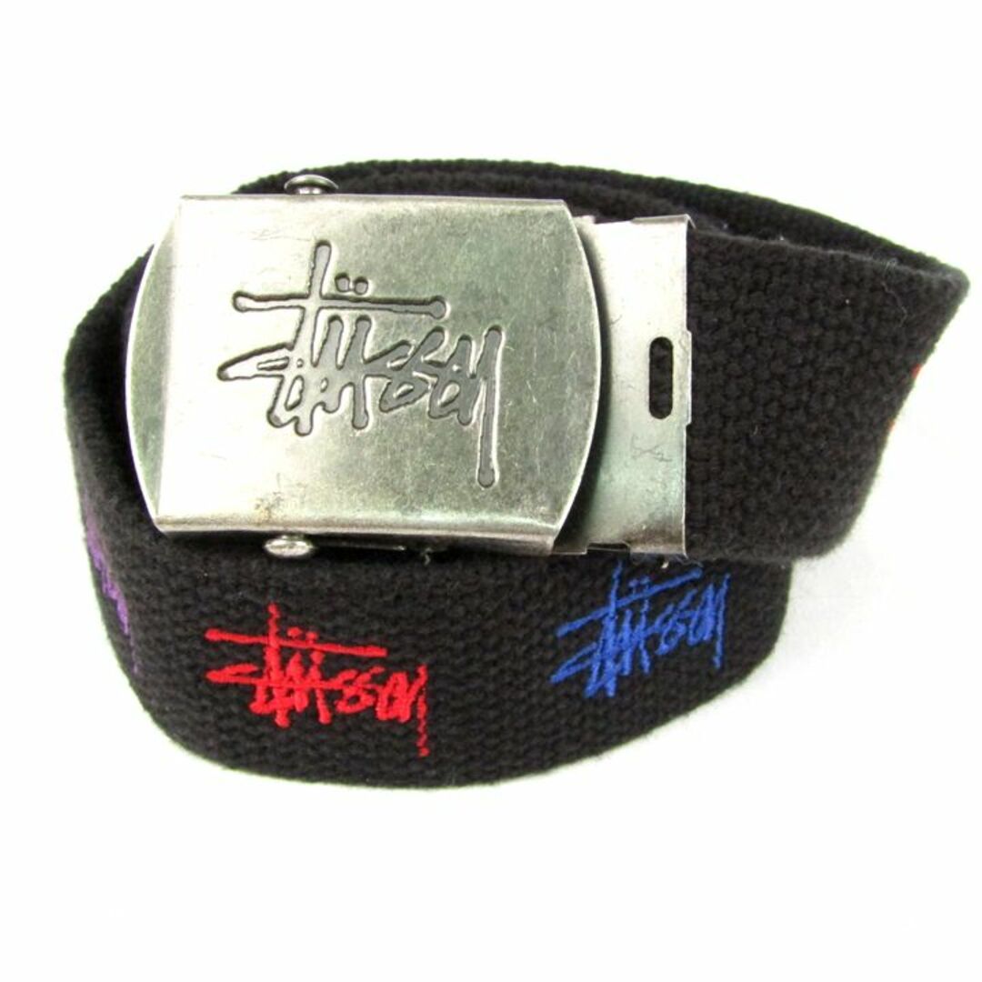 STUSSY - ステューシー ベルト ガチャベルト マルチカラー ロゴ刺繍
