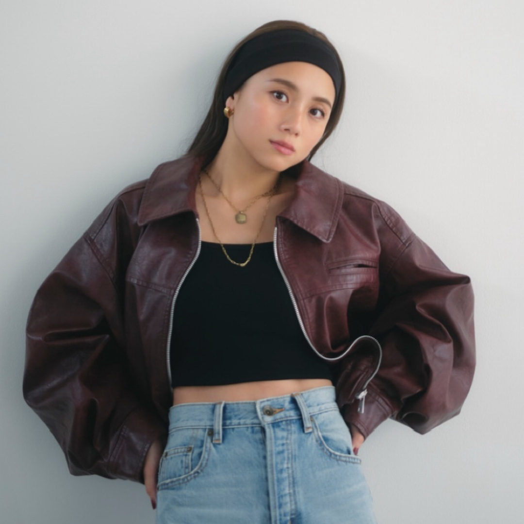 SeaRoomlynn - ecoレザーヴィンテージブルゾンの通販 by liyyn｜シー