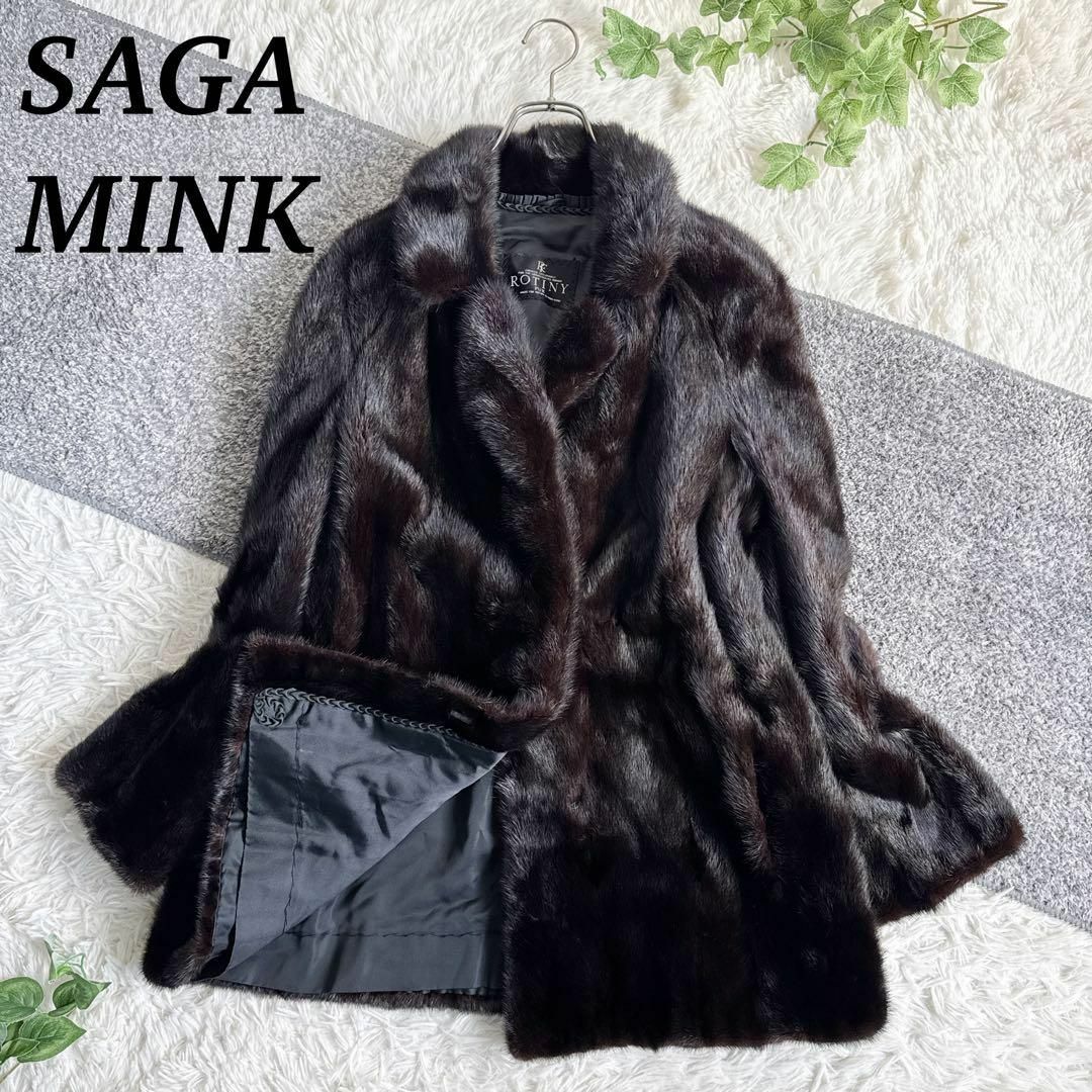 Blackglamaの通販 1円 美品 ミンク デザイン 毛皮ファーコート 40 黒