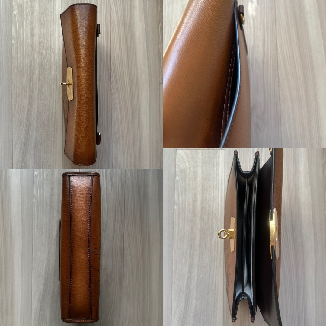 BERLUTI - 定価58,8万 エミーオ スクリットレザー メッセンジャー