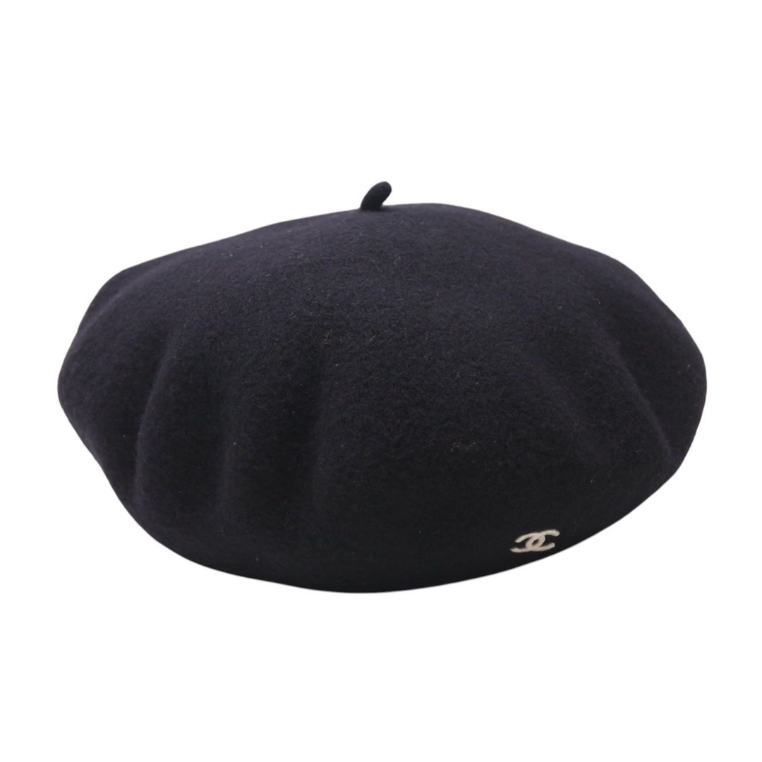 CHANEL - CHANEL シャネル ベレー帽 帽子 ハット ココマーク 刺繍