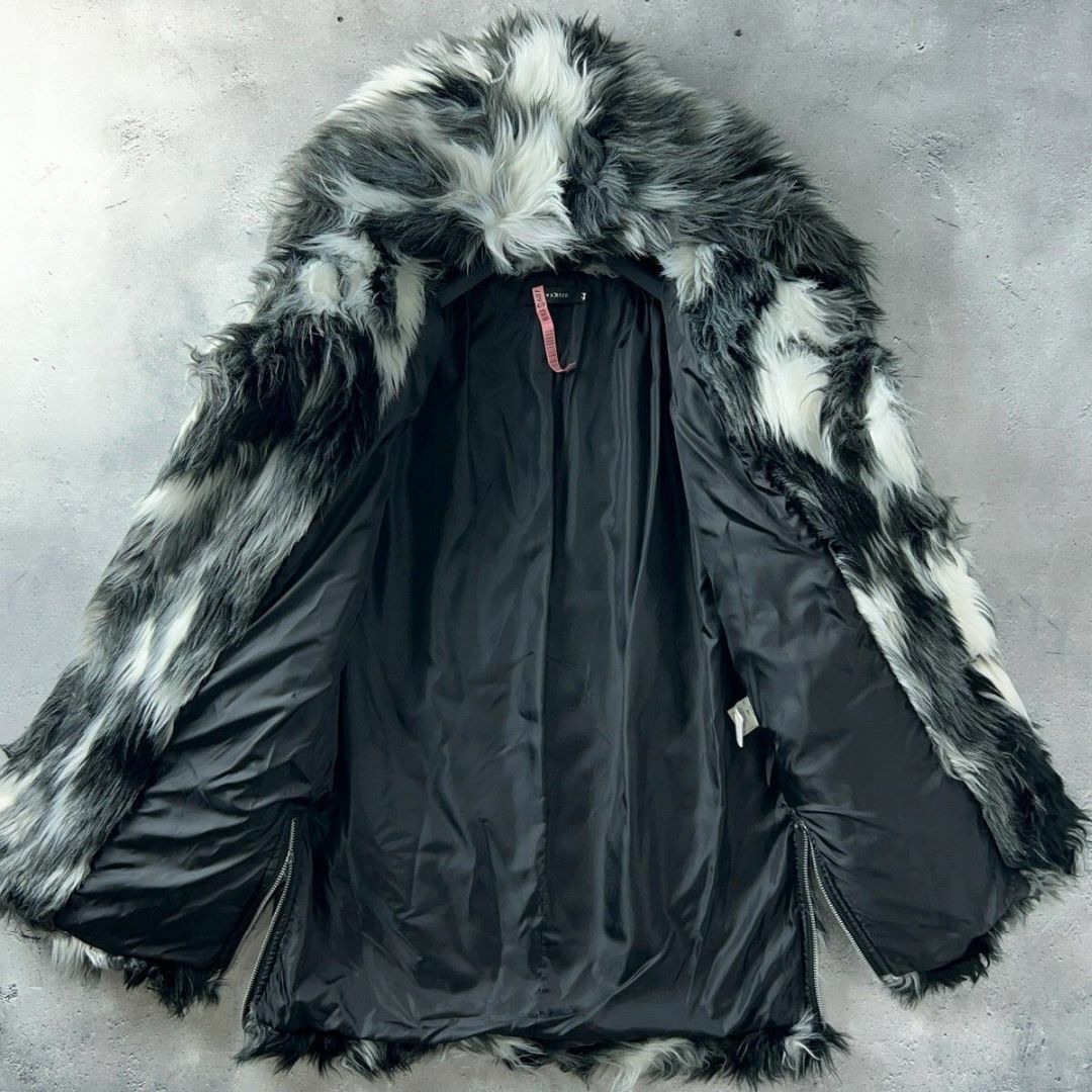CIVARIZE - CIVARIZE ファー パーカー ジャケット ブルゾン 白 黒 44