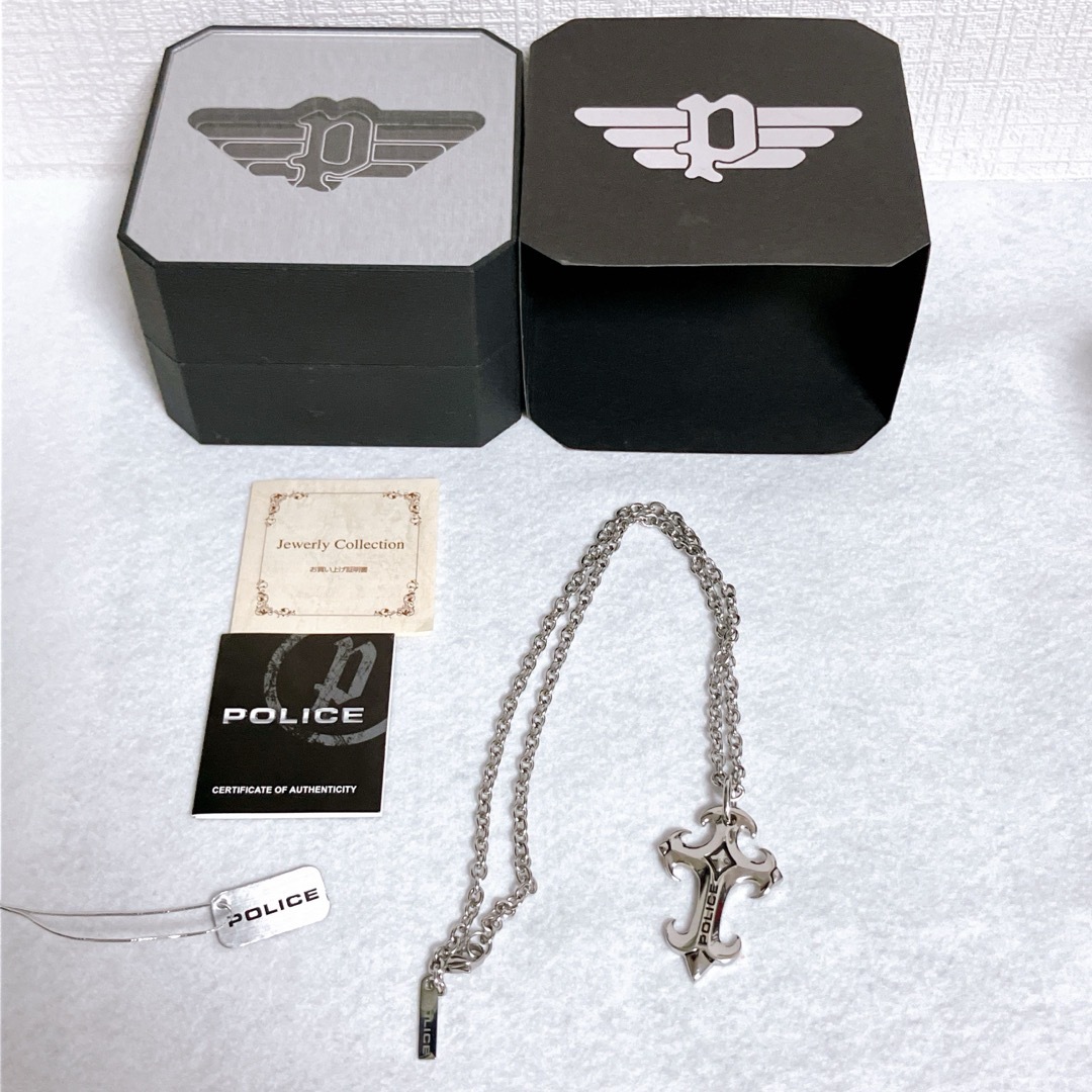 POLICE - POLICE ポリス ネックレス メンズ クロス 十字架 シルバー