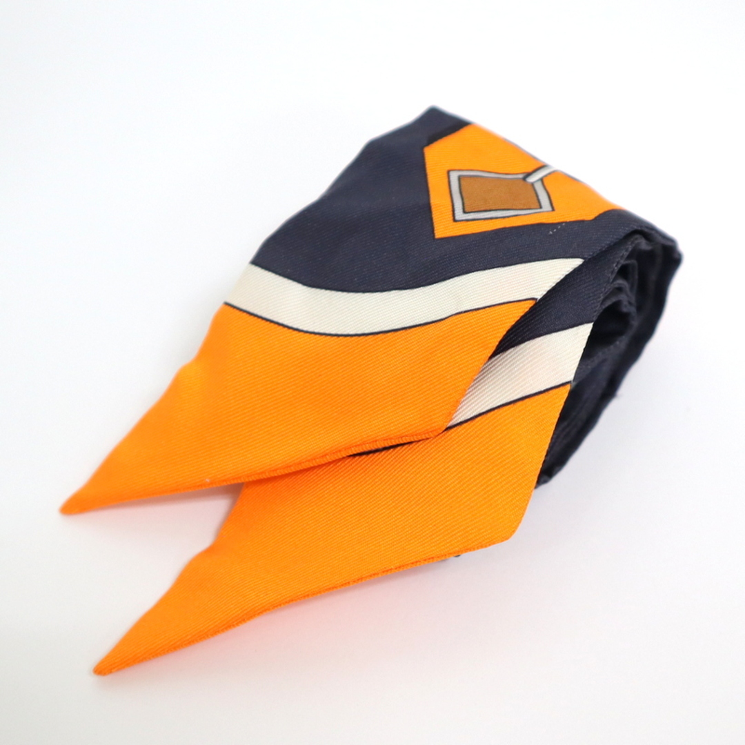 エルメスツイリーCarre en Boucles スカーフ シルク グレー