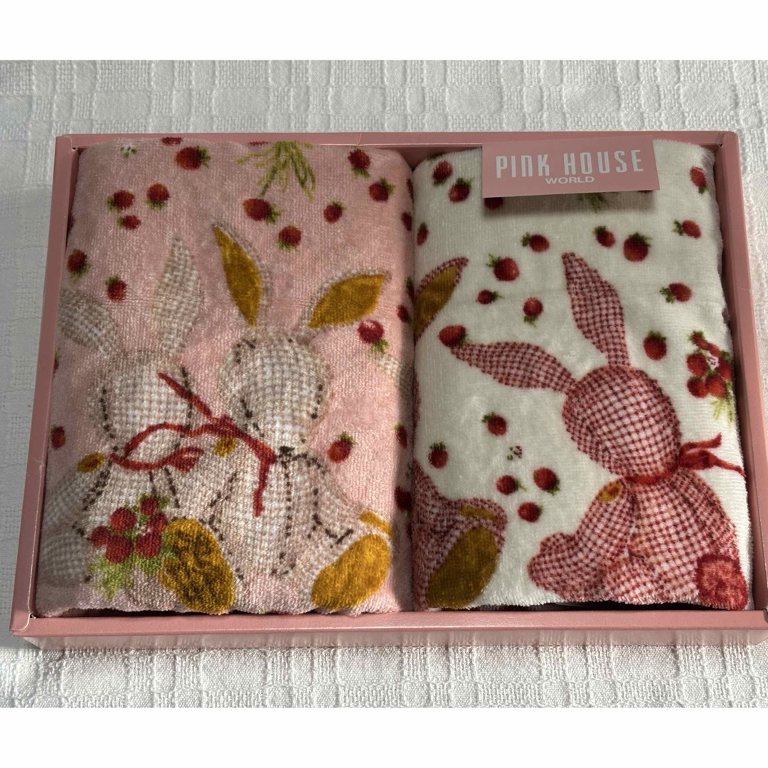 PINK HOUSE - pinkHOUSE ピンクハウス ギンガムうさぎ フェイスタオル