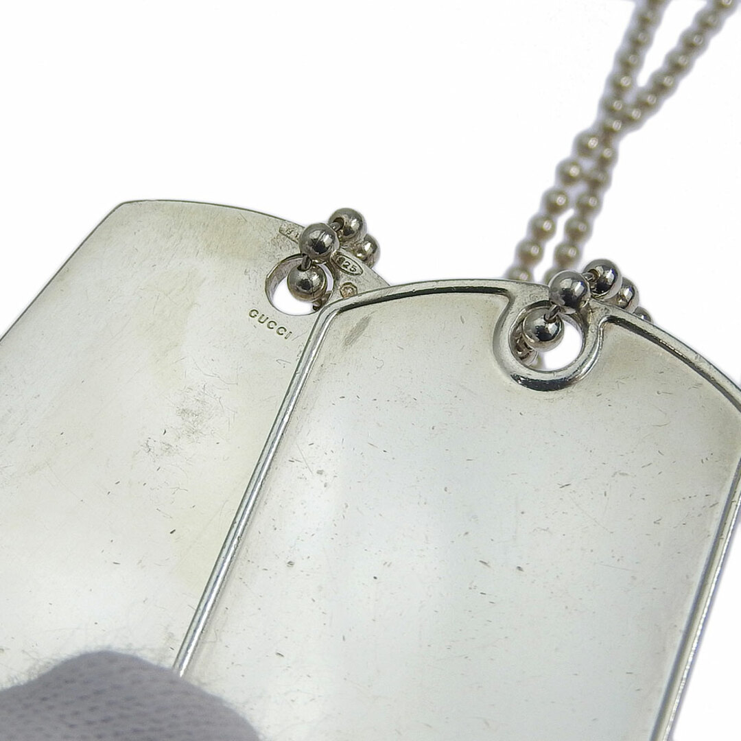 GUCCI - 【本物保証】 新品同様 グッチ GUCCI ドッグタグ ネックレス