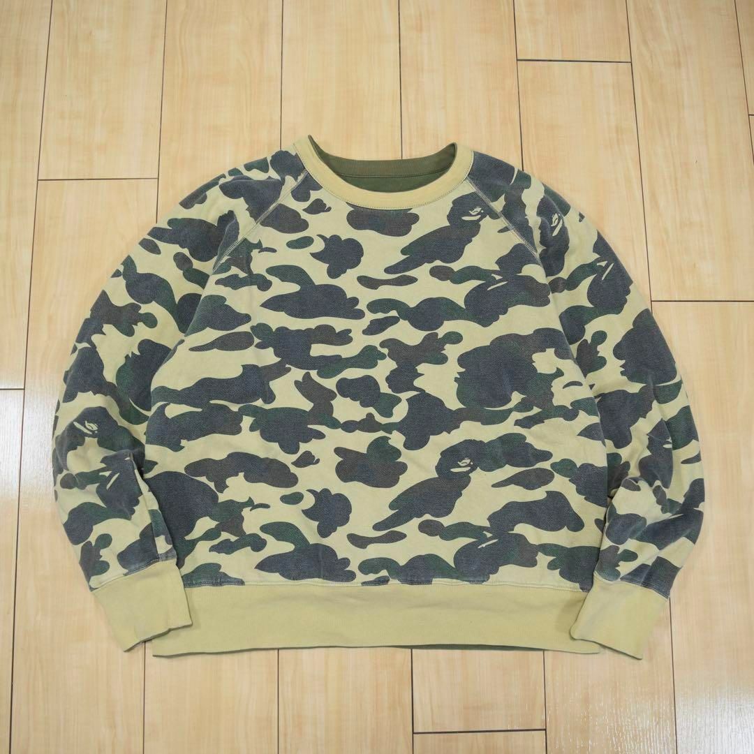 A BATHING APE - 【rare】BAPE リバーシブルスウェット 1st camo 迷彩