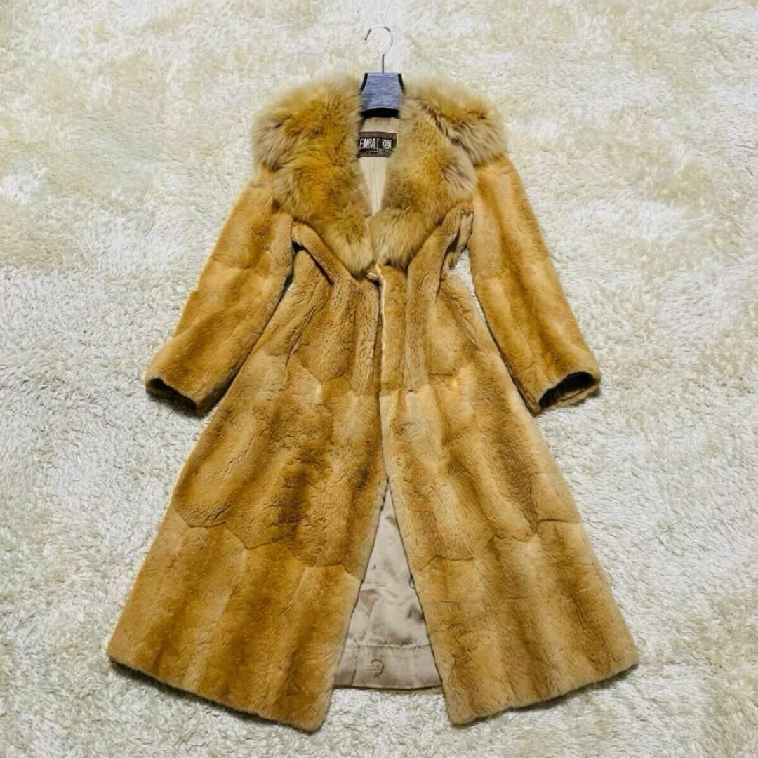 サガミンク 最上級金タグ ブラウン ミンク ファーコート レディース