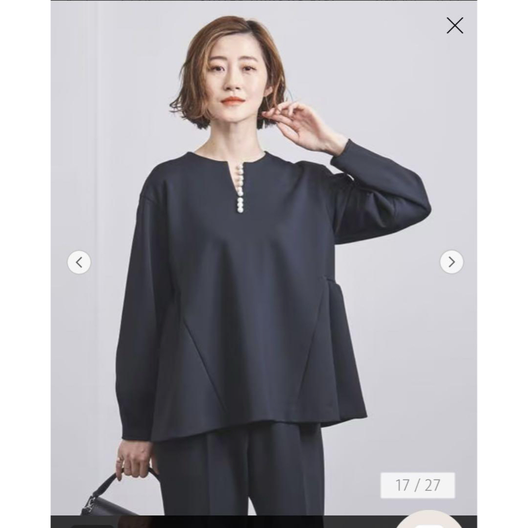 UNITED ARROWS - UNITED ARROWS SPONGY パールモチーフブラウス