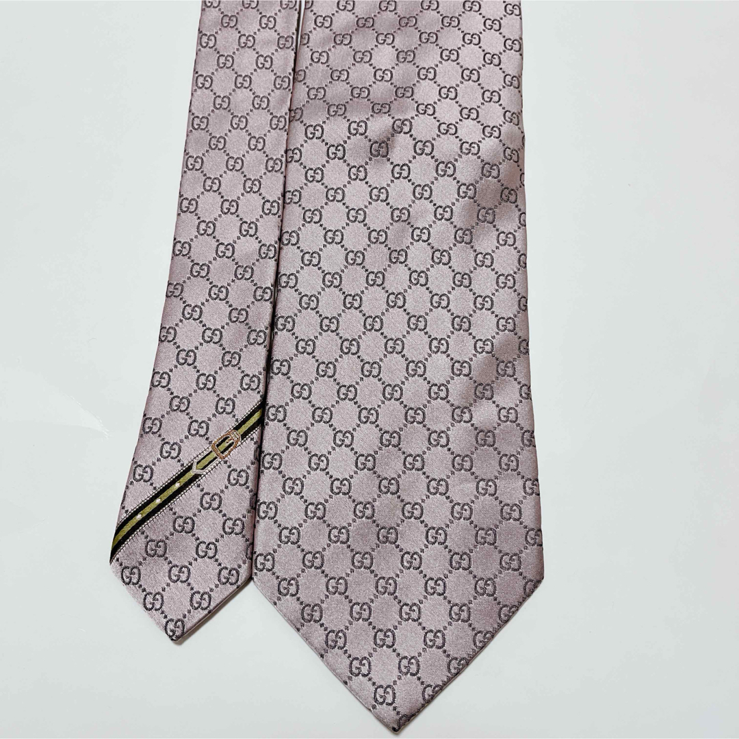 GUCCI - 美品 グッチ ネクタイ ハイブランド GG柄 インターロッキング