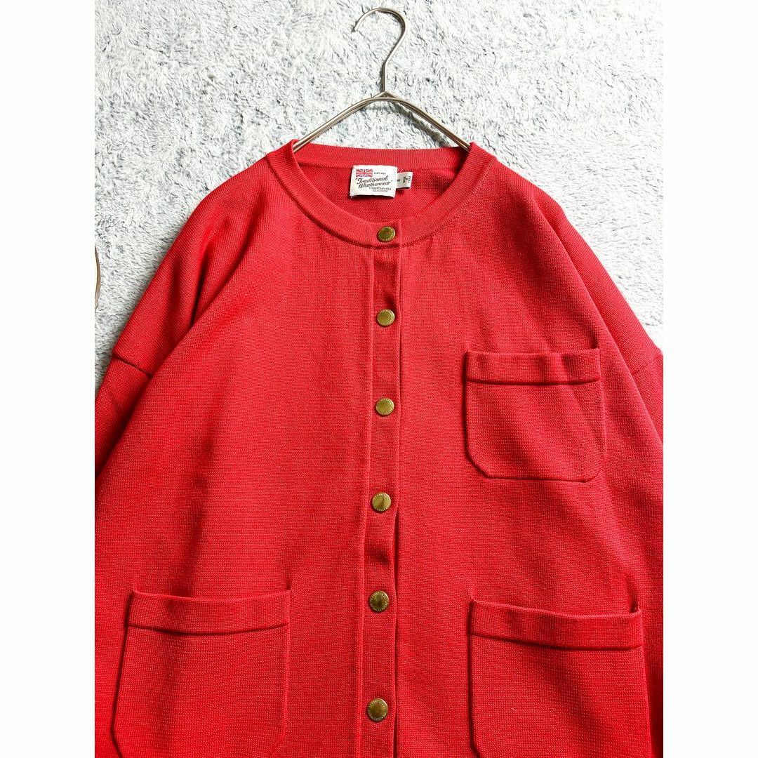 美品 トラディショナルウェザーウェア カーディガン 茶色 ゆったりめ