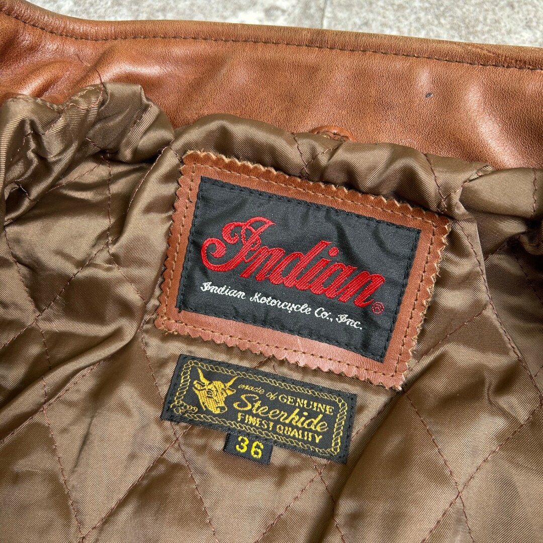 Indian MOTORCYCLE - INDIAN MOTORCYCLE ステアハイドレザー シングル