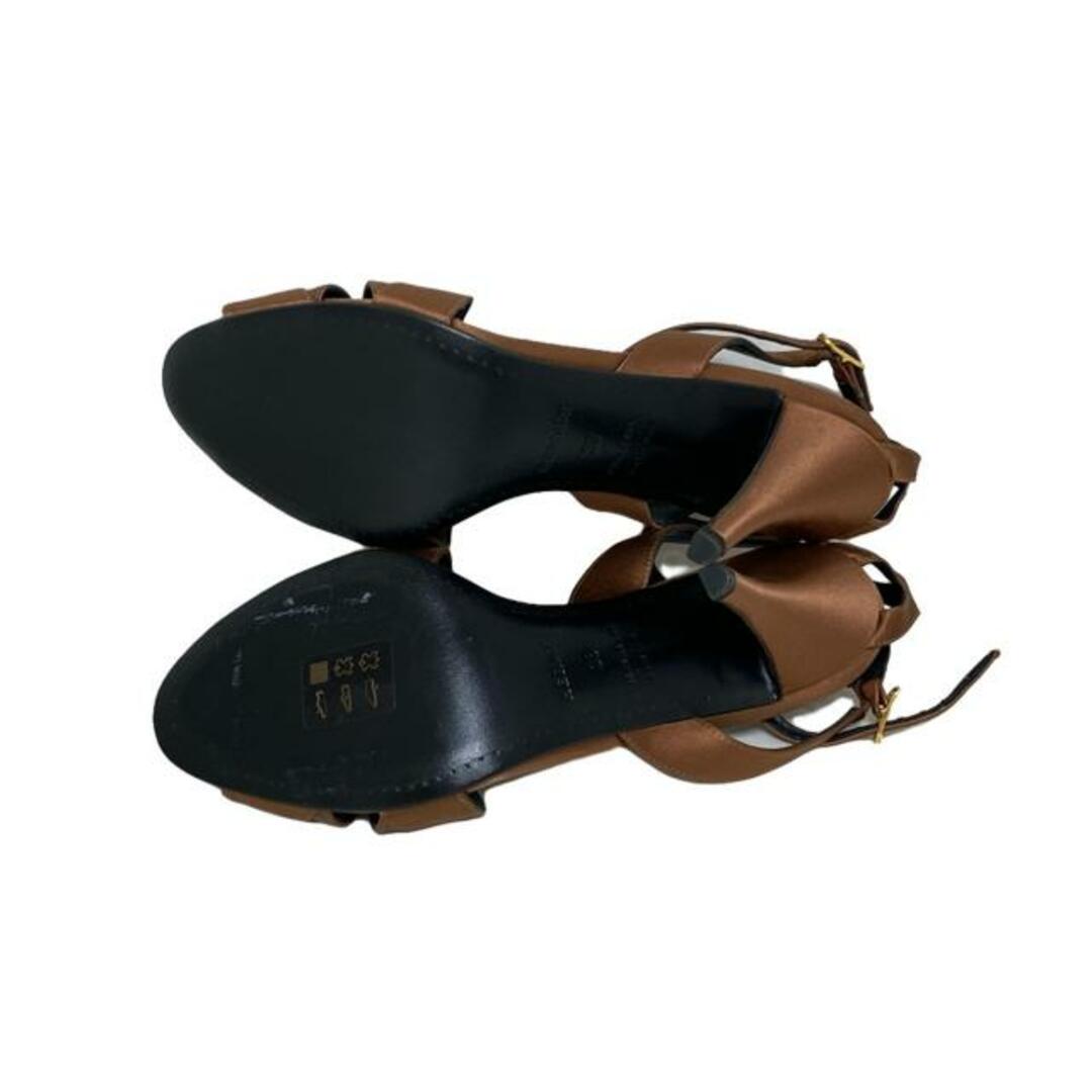 HERMES - HERMES(エルメス) サンダル 38 レディース - ダークブラウン