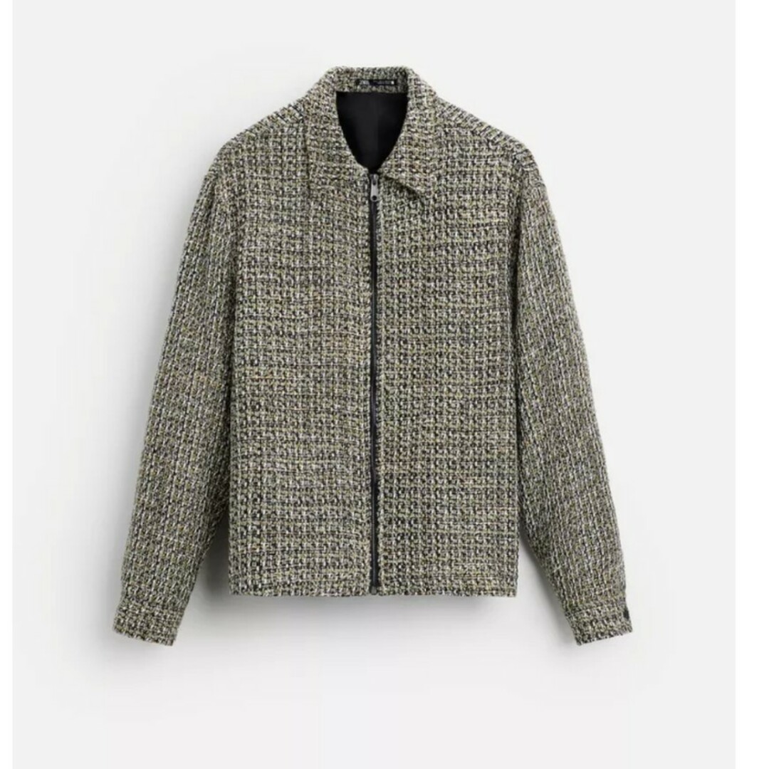ZARA - ZARA 新品 タグ付き ジッパー付きテクスチャー素材シャツ