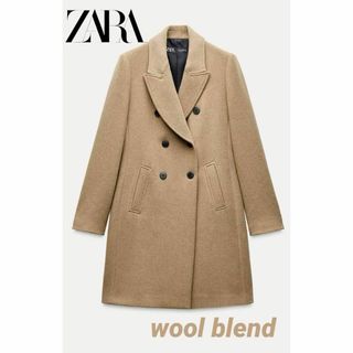 ZARA - ZARA ウールブレンド ダブルブレスト コート Sの通販 by sea