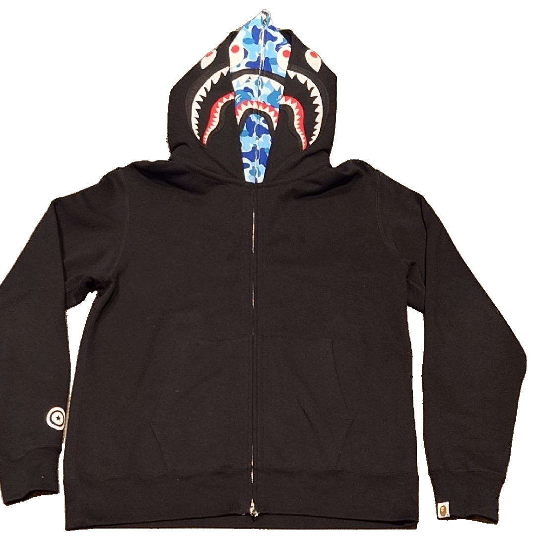 A BATHING APE - A Bathing Bpe ダブルフード シャークパーカー激レア