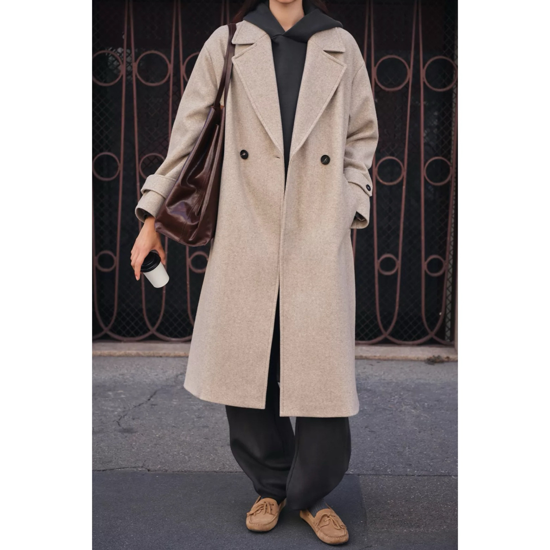 ZARA - zara ベージュ オーバーサイズ ソフト コート XS 3046/299の