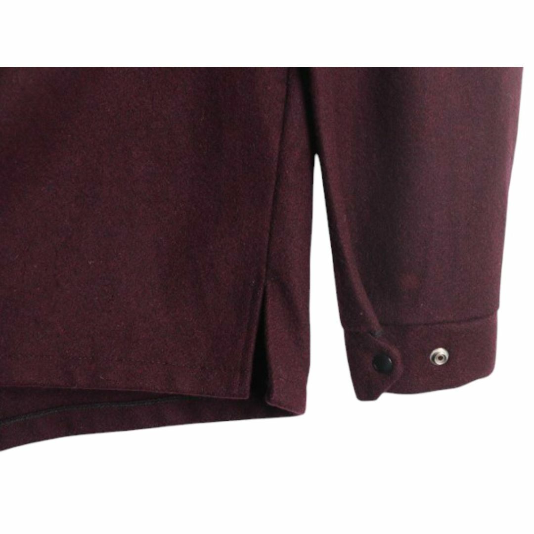 60s 70s ☆ レースアップ メルトン ウール プルオーバー シャツ