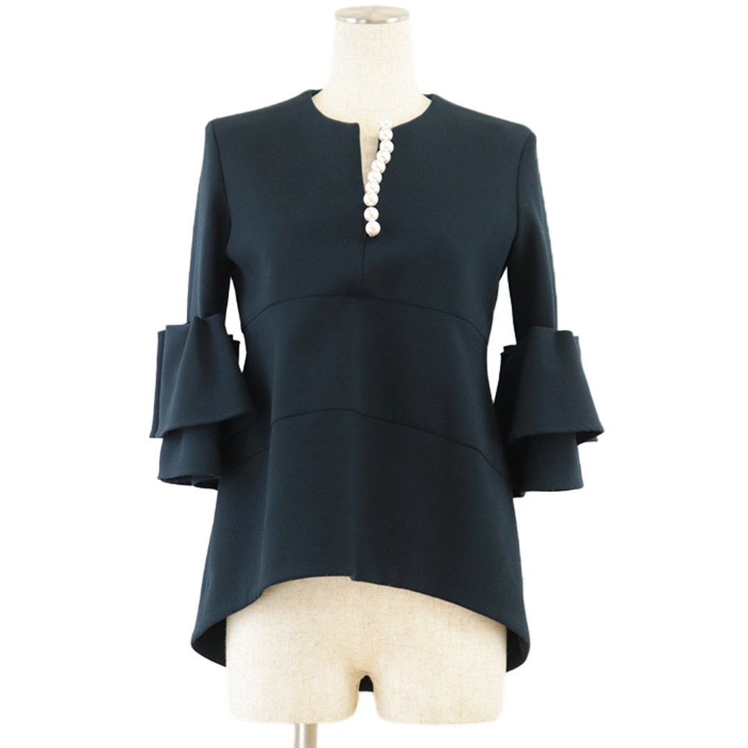 YUMIYOKOCHAN YOKO CHAN バルーンスリーブパールブラウス 38 新品