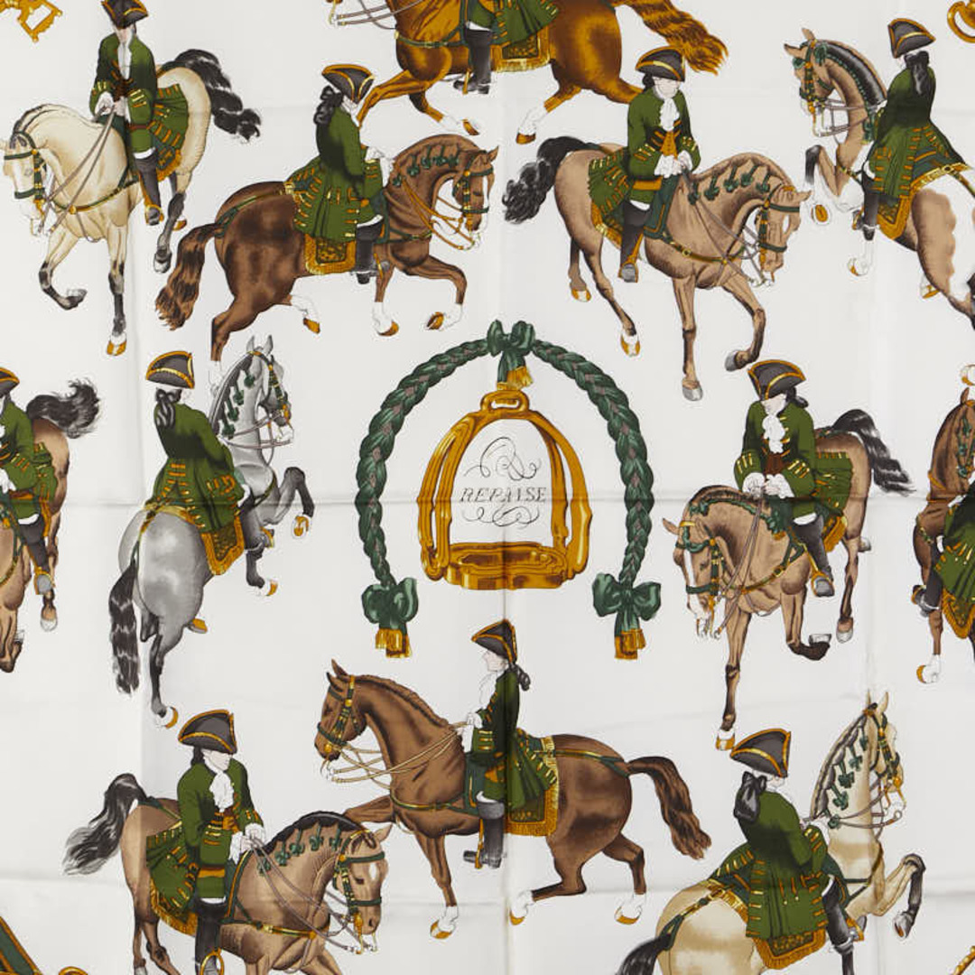 HERMES - エルメス カレ90 REPRISE 乗馬風景 スカーフ シルク