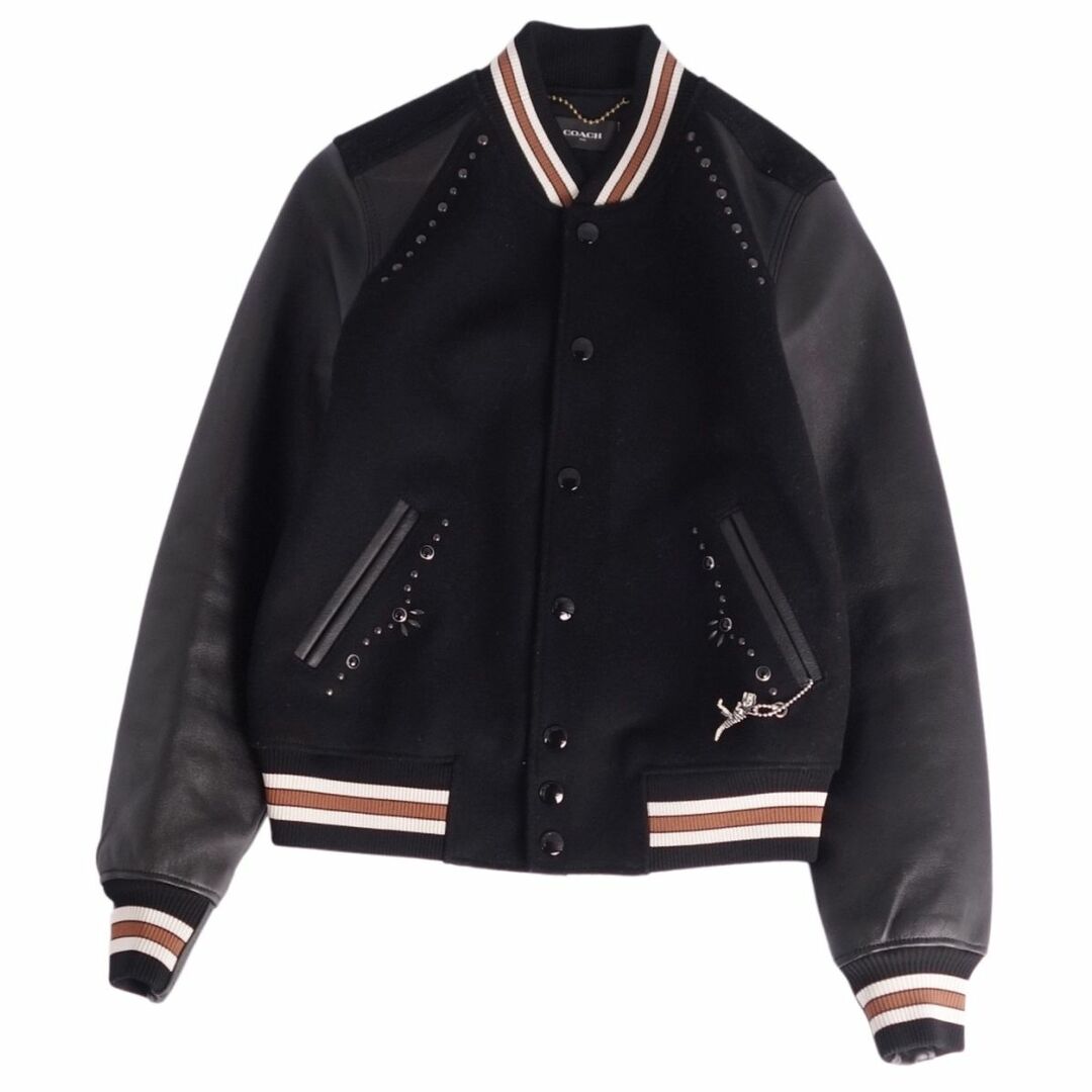 COACH - 極美品 コーチ COACH ジャケット スタジャン ウール レザー