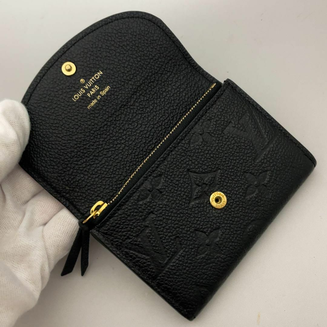 IC搭載 美品✨ルイヴィトン ミニ財布 ポルトモネ ロザリ アンプラント 黒