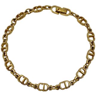 ヴィンテージ⭐︎クリスチャンディオールチェーンアクリルバングル