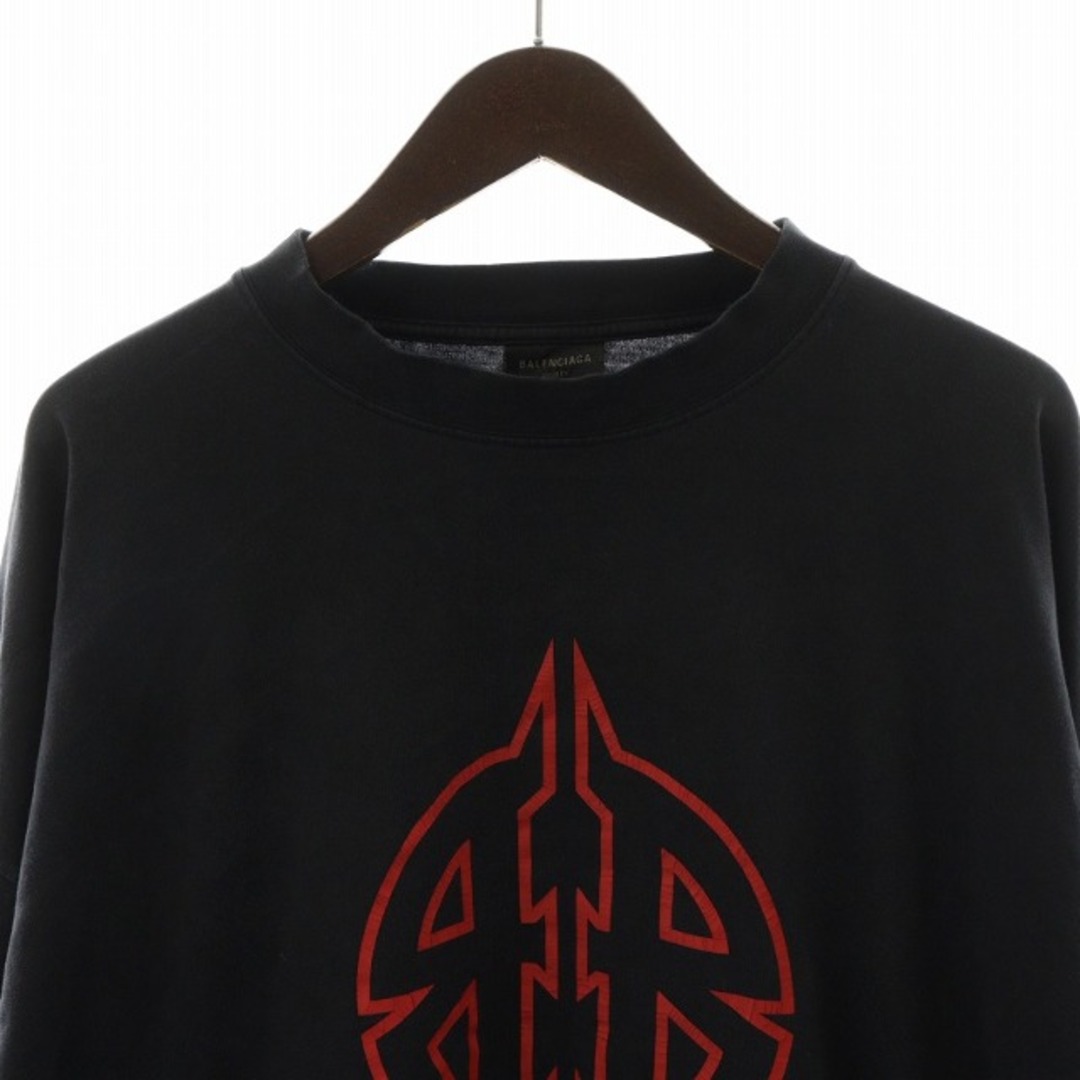 BALENCIAGA - BALENCIAGA Tシャツ カットソー 長袖 メタル 5 XXL 黒 赤