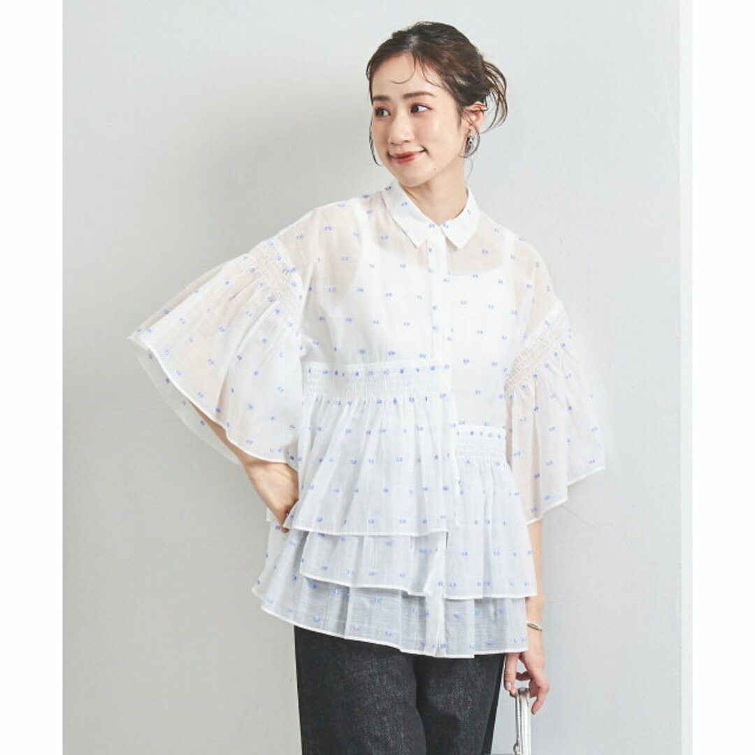 UNITED ARROWS - 【OFF WHITE】【S(36)】イレギュラー シャーリング