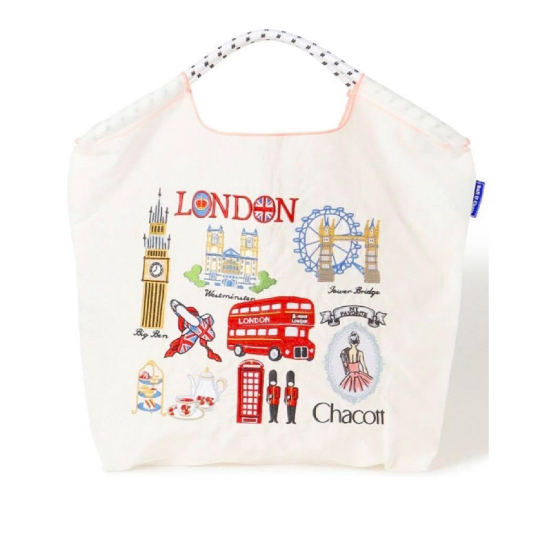CHACOTT - チャコット ボールアンドチェーン ロンドン柄 ホワイト M